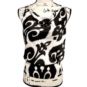 WHBM B&W Sleeveless Blouse